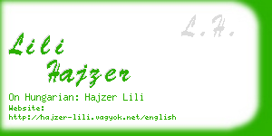 lili hajzer business card